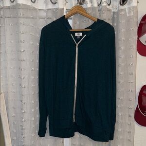 Woman’s Black Zip-Up Sweater